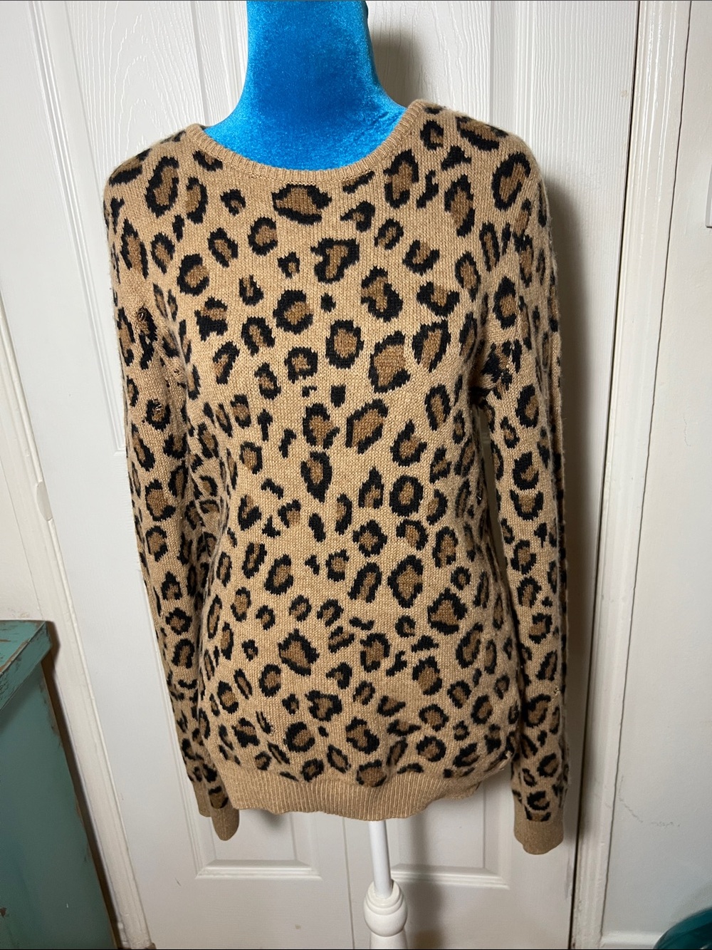 KHAITE Leopard Cashmere Sweater Women’s Small